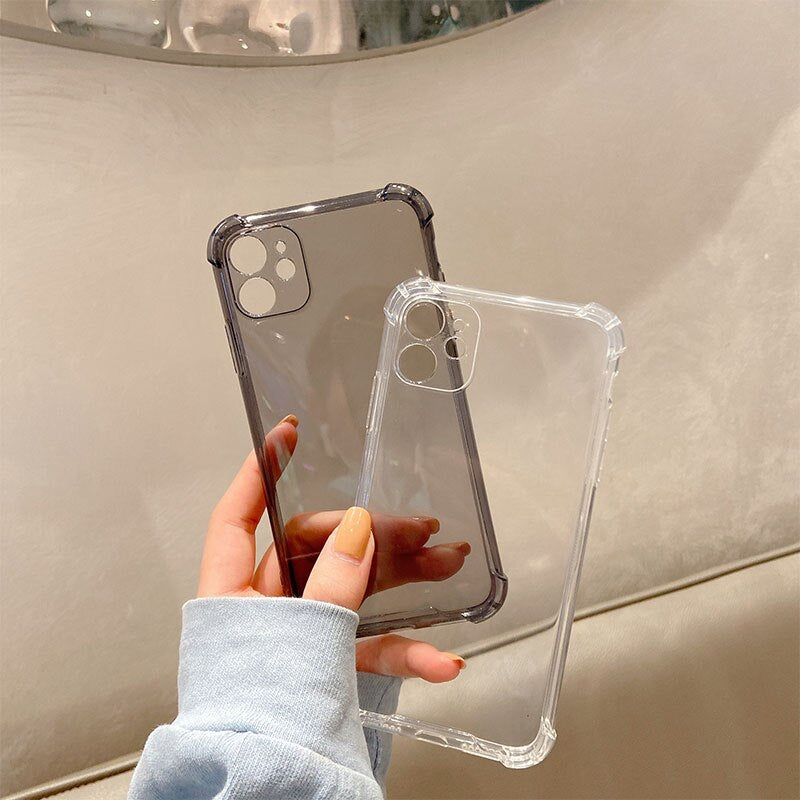 Lens Protection Shockproof Phone Case For iPhone - Clear Silicone Case Back Cover