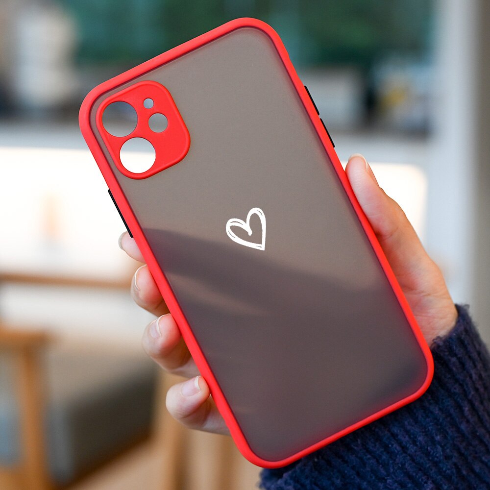 Pink Heart Circle Phone Case For iPhone